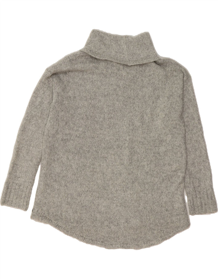 EDDIE BAUER Womens Oversized Roll Neck Jumper Sweater UK 14 Medium Grey Vintage Eddie Bauer and Second-Hand Eddie Bauer from Messina Hembry 