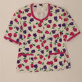 Camicetta a maniche corte da donna Alexander EU 38 cotone floreale bianco medio
