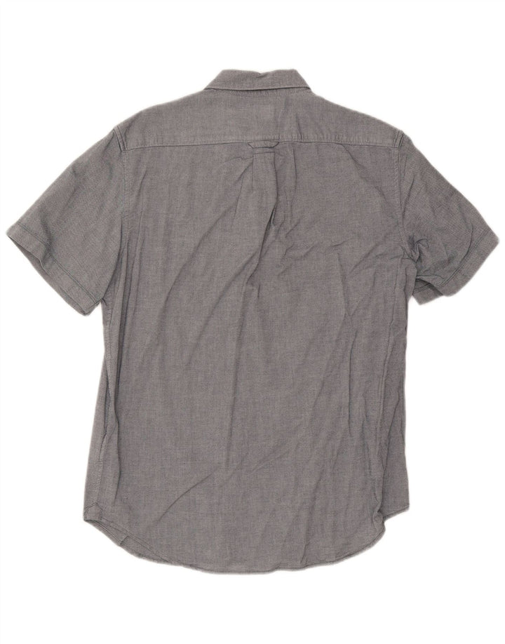 Camicia Timberland da uomo a maniche corte vestibilità regolare in cotone grigio medio