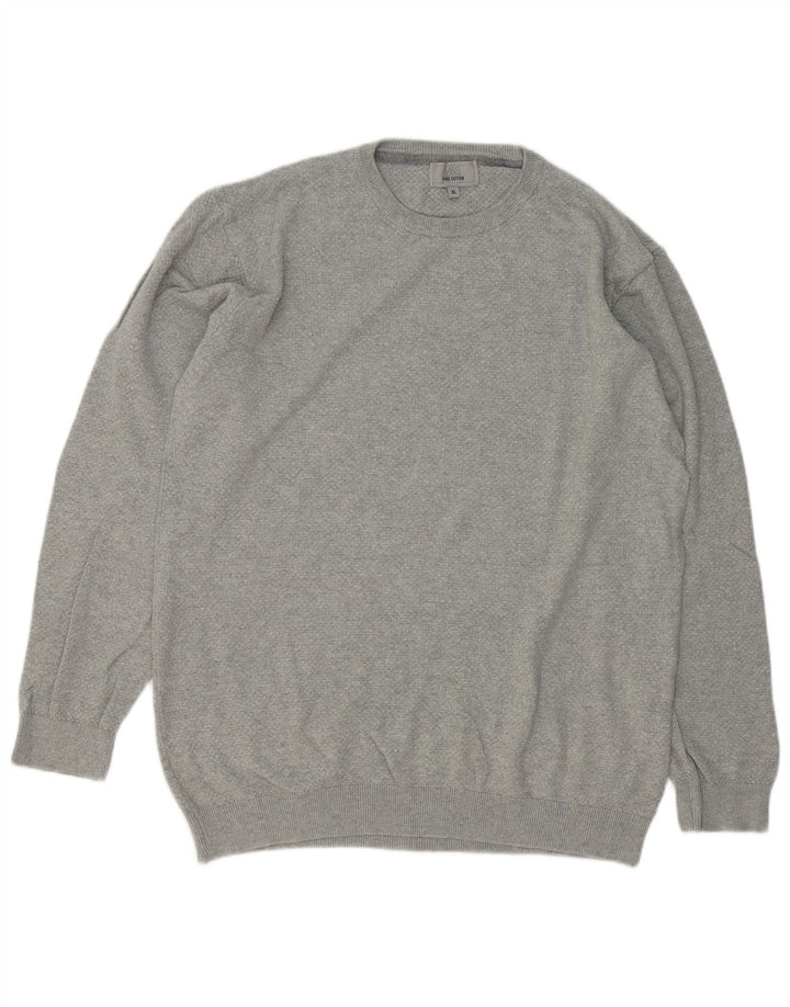 Maglione maglione girocollo da uomo Marks & Spencer XL in cotone grigio