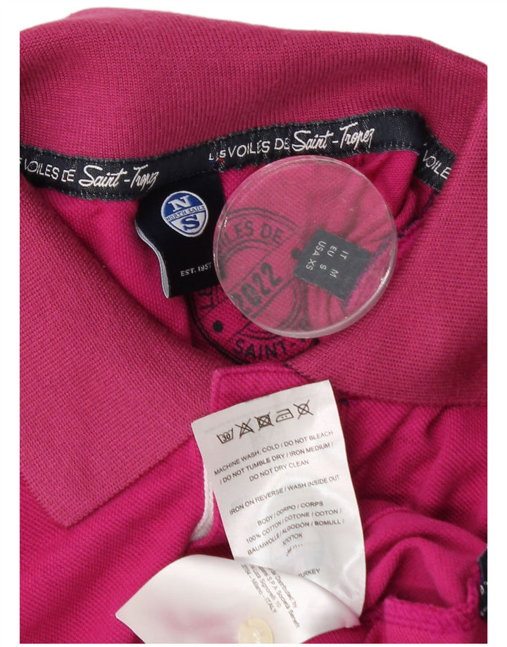 Polo grafica da uomo North Sails Small in cotone rosa