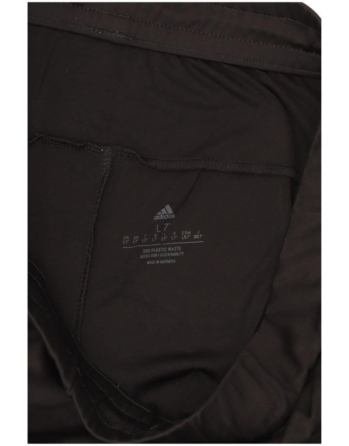 Pantaloncini sportivi da uomo Adidas grandi in poliestere nero