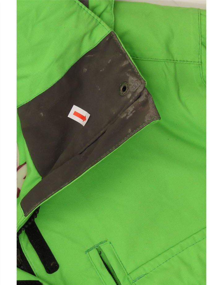 VINTAGE Womens Hooded Windbreaker Jacket UK 14 Medium Green Vintage Vintage and Second-Hand Vintage from Messina Hembry 