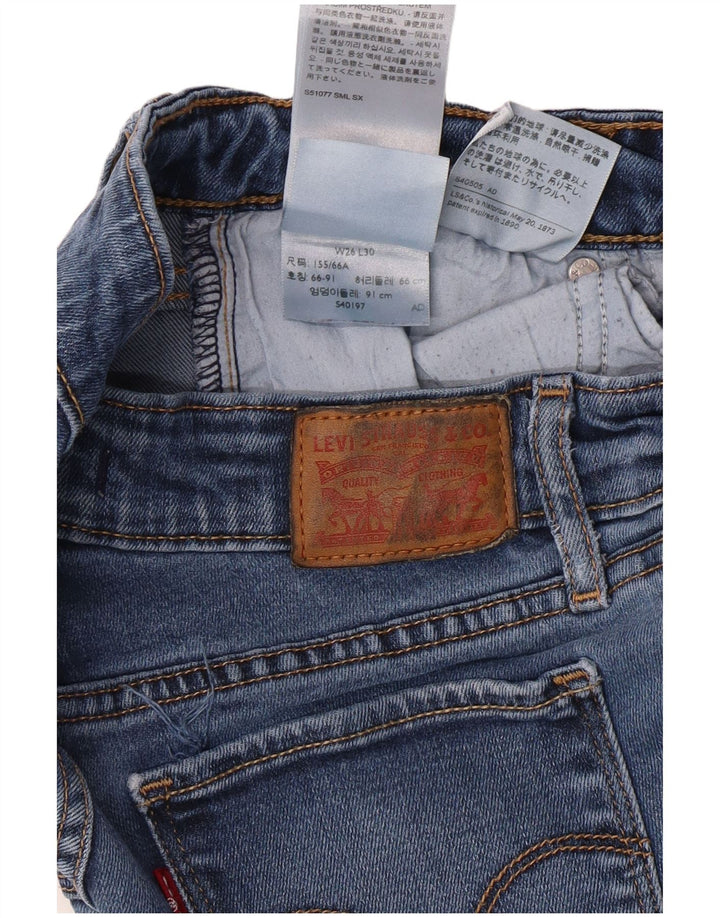 LEVI'S Jeans skinny 711 da donna W26 L30 Lyocell blu