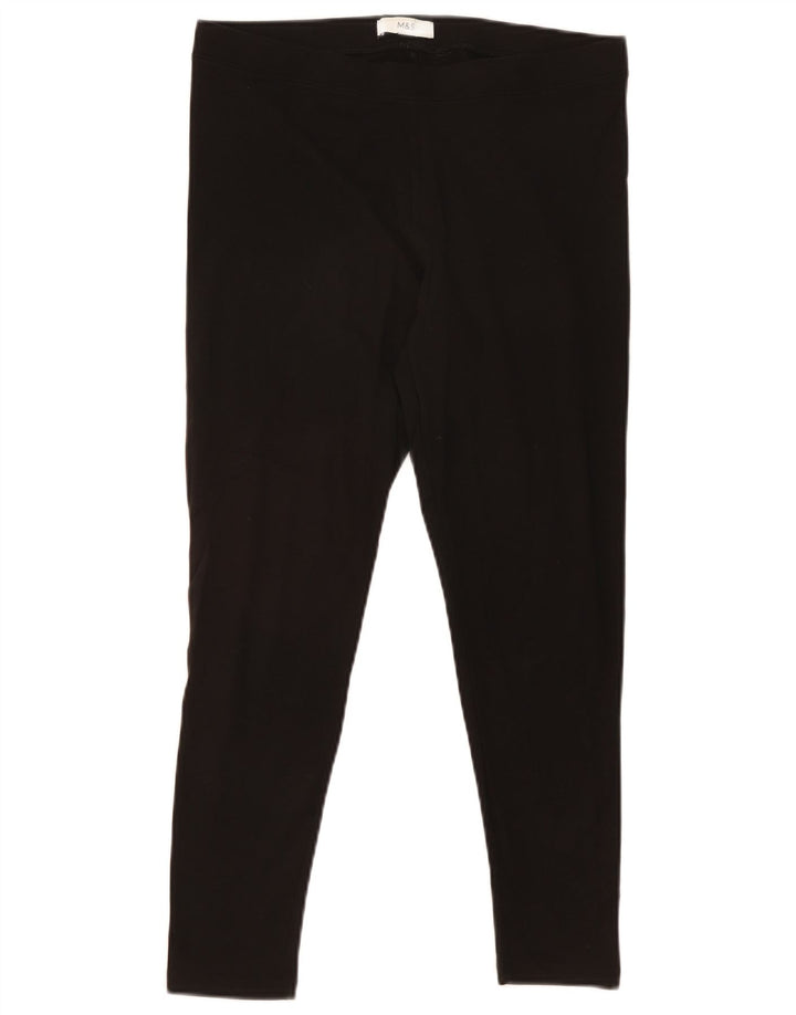 Leggings da donna Marks & Spencer UK 14 grande cotone nero