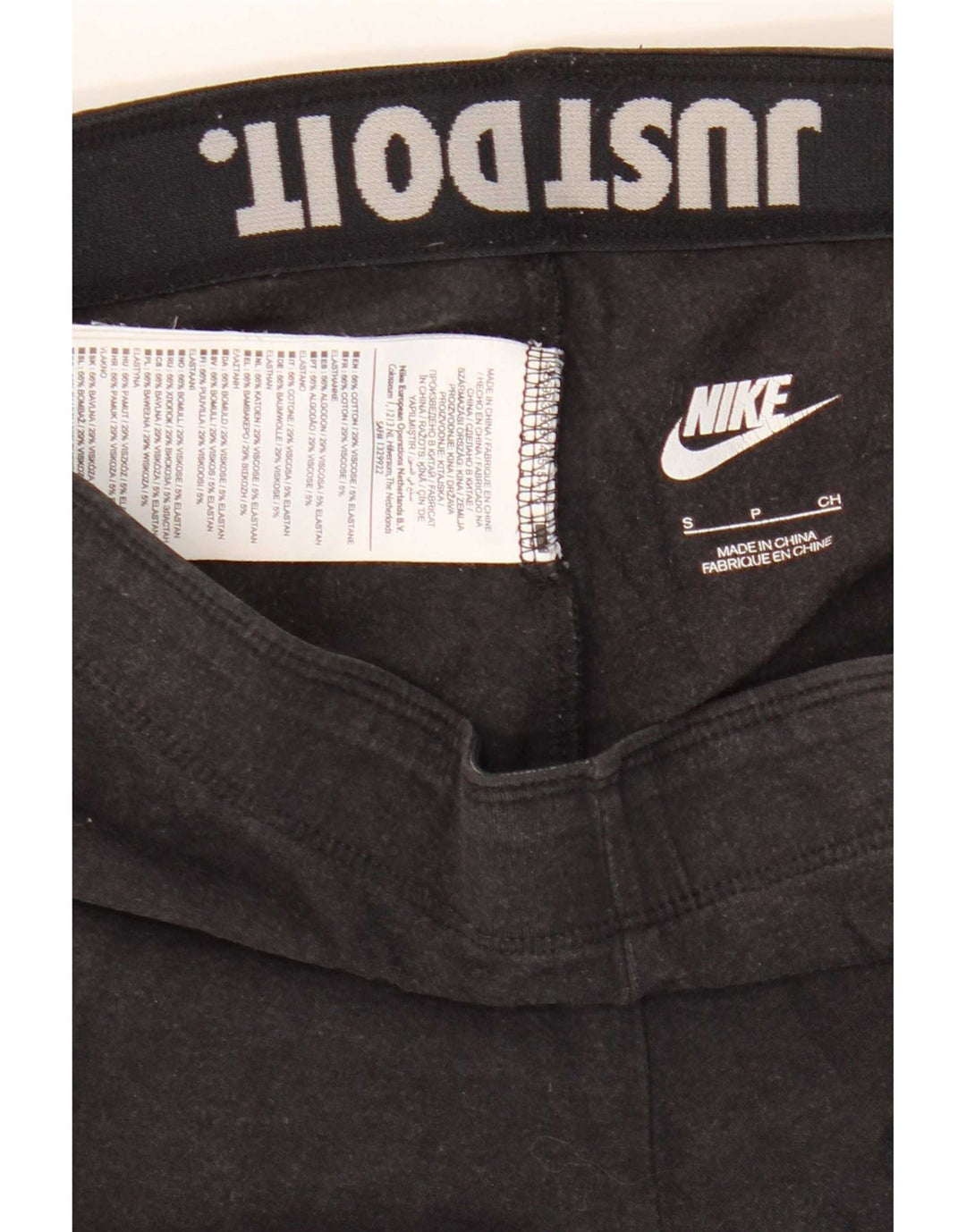 Leggings grafici da donna Nike UK 10 piccoli cotone nero