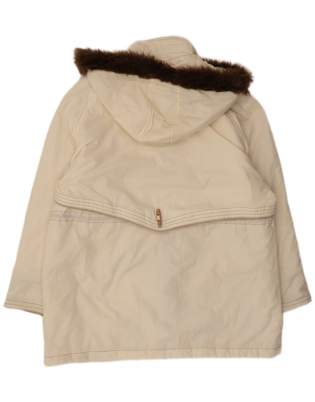 Montgomery con cappuccio da donna MAJESTIC UK 20 2XL bianco sporco floreale