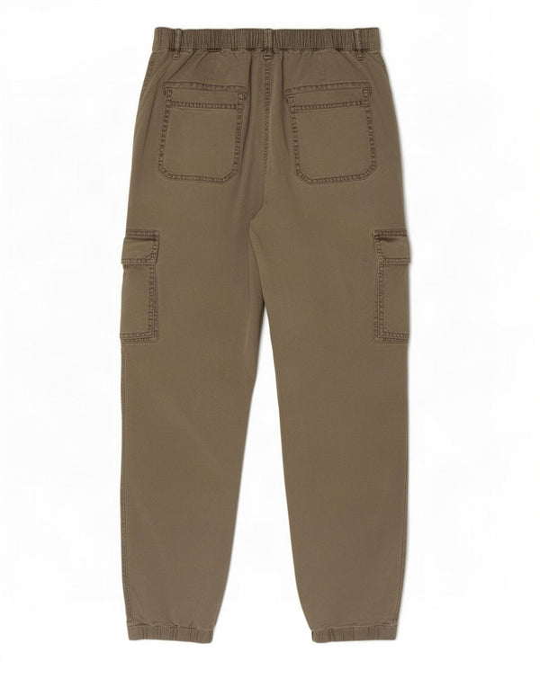 Pantaloni cargo da jogging da donna Marks & Spencer UK 12 Medium W28 L29 Cachi