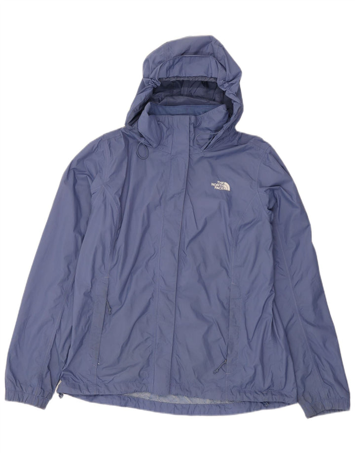 Giacca antipioggia con cappuccio da donna The North Face UK 16 Large Blu Nylon