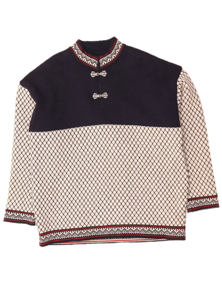 GOLFER'S Maglione girocollo da uomo a blocchi di colore blu navy medio