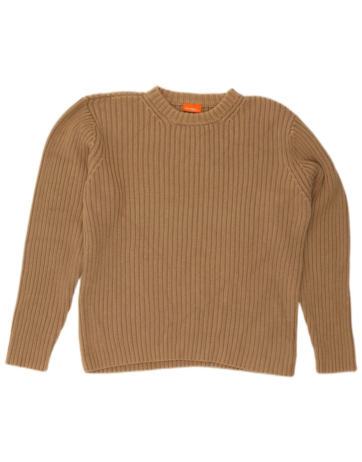 Maglione girocollo da uomo Gin Tonic XL in cotone beige