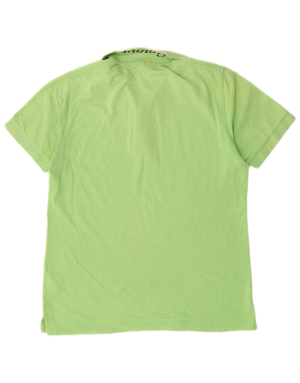 Sun68 Polo da uomo grande verde cotone