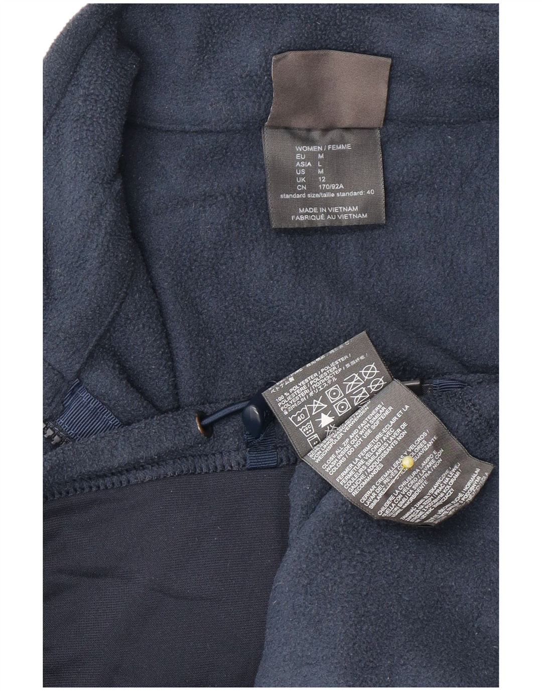 Giacca in pile da donna Jack Wolfskin UK 12 medio poliestere blu navy