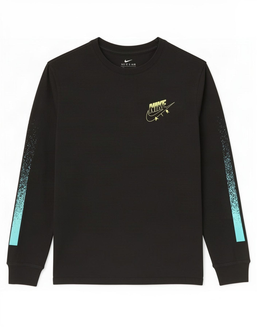 Nike - Maglietta grafica da uomo a maniche lunghe, grande, colore nero