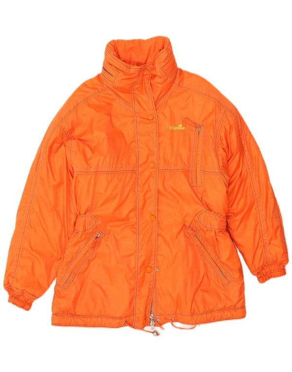 Ellesse Womens Loose Fit Ski Jacket UK 14 Large Orange Polyamide