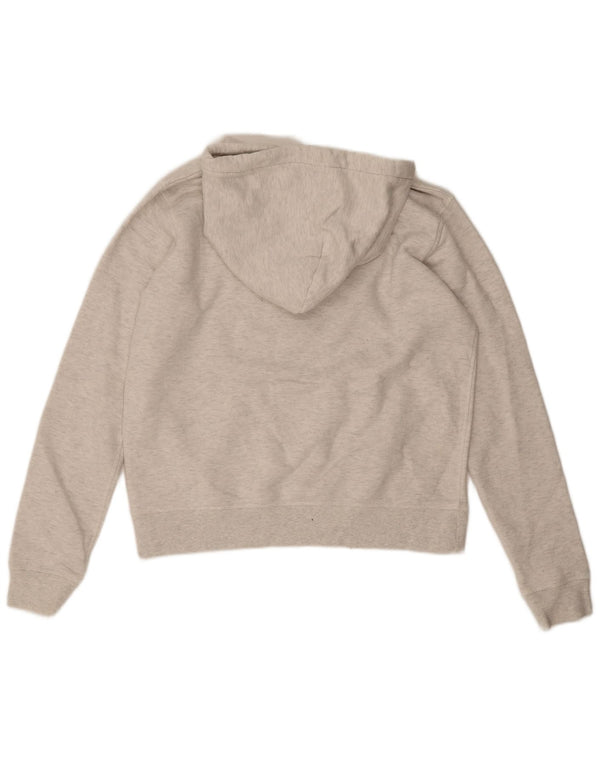 Maglione con cappuccio grafico da donna Jack Wills UK 12 Cotone screziato grigio medio