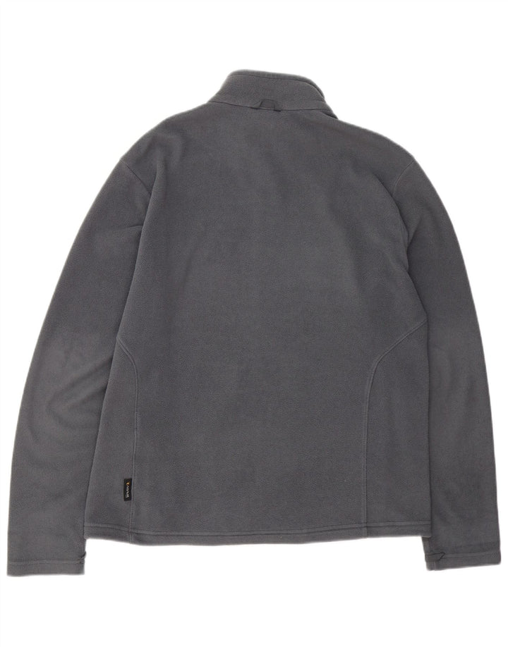 JACK WOLFSKIN Giacca in pile da uomo UK 40 Large Grigio Poliestere