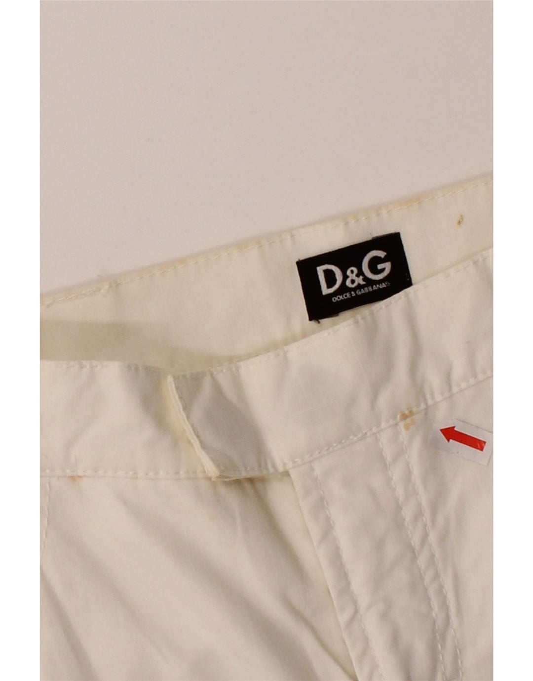 DOLCE & GABBANA Womens Straight Casual Trousers W30 L30 White Vintage Dolce & Gabbana and Second-Hand Dolce & Gabbana from Messina Hembry 