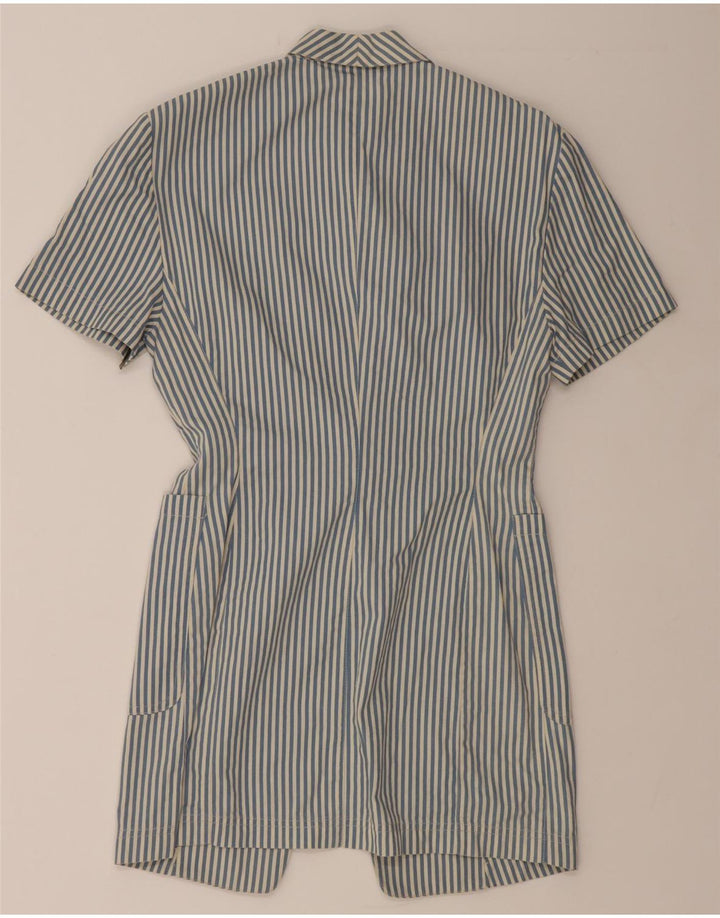 VINTAGE Womens 2 Button Blazer Jacket UK 8 Small Blue Pinstripe Vintage Vintage and Second-Hand Vintage from Messina Hembry 