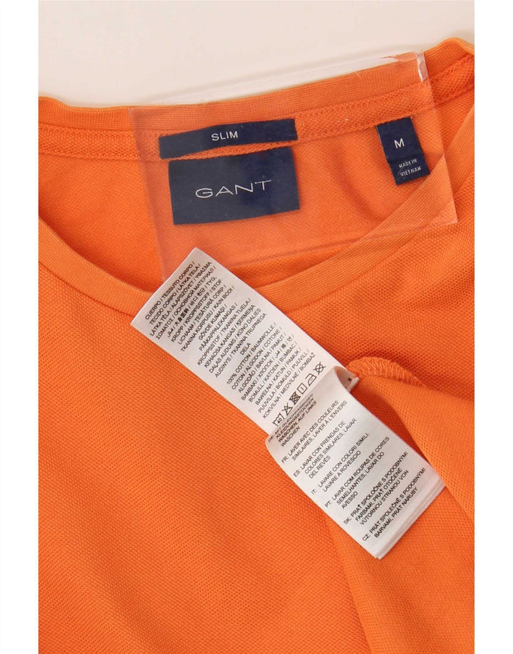Gant T-shirt da uomo slim fit top in cotone arancione medio