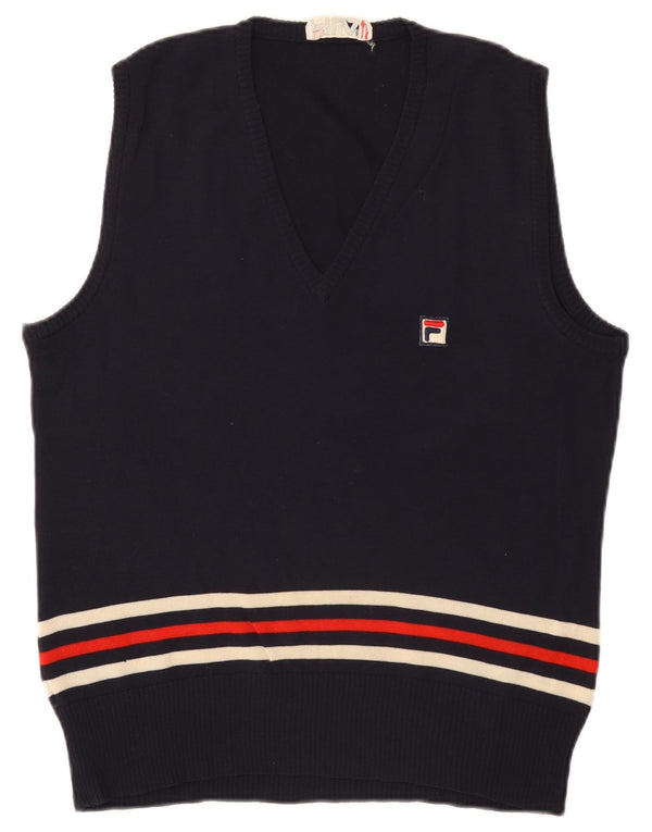 Canotta da uomo Fila Canotta UK 40 Lana a righe blu navy media