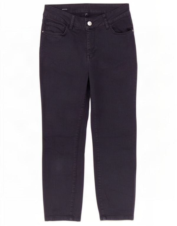 Crew Clothing Pantaloni casual dritti da donna UK 10 Small W26 L22 Blu navy