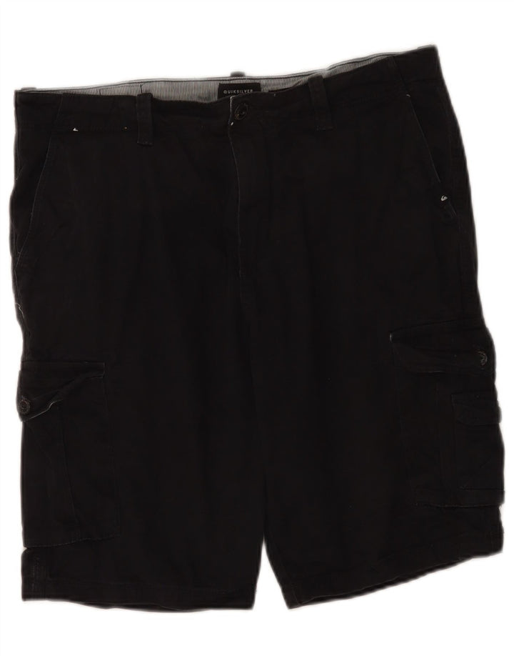 Pantaloncini cargo da uomo Quiksilver W32 grandi in cotone nero