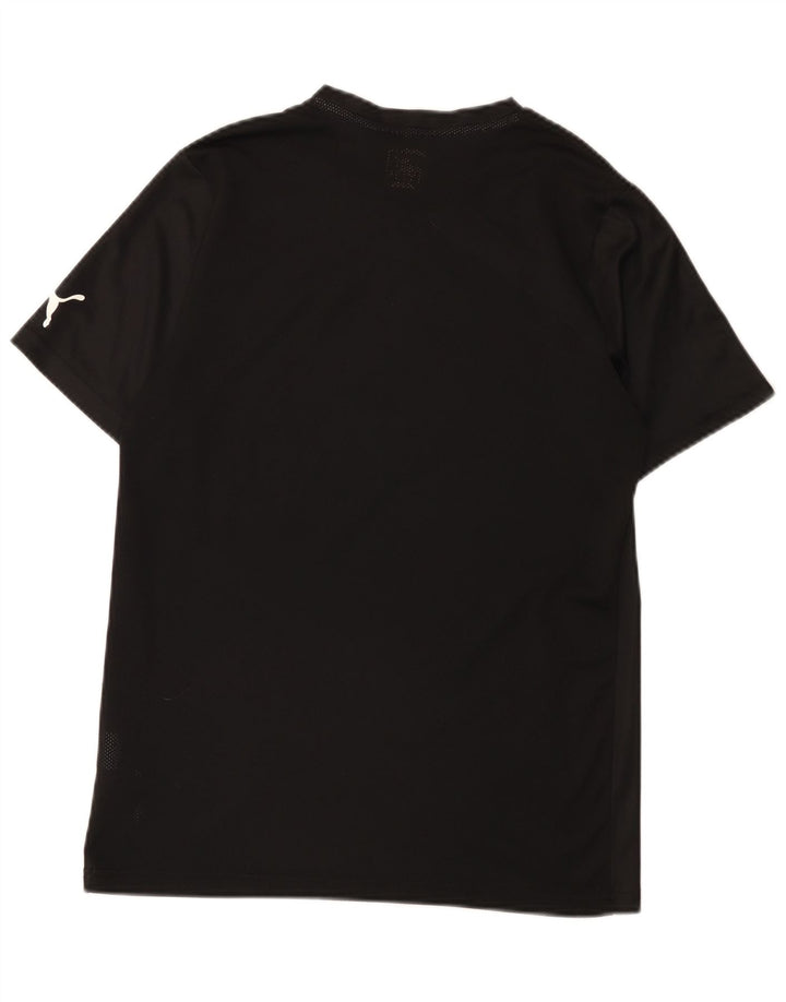 T-shirt da uomo Puma Top in poliestere color block medio nero