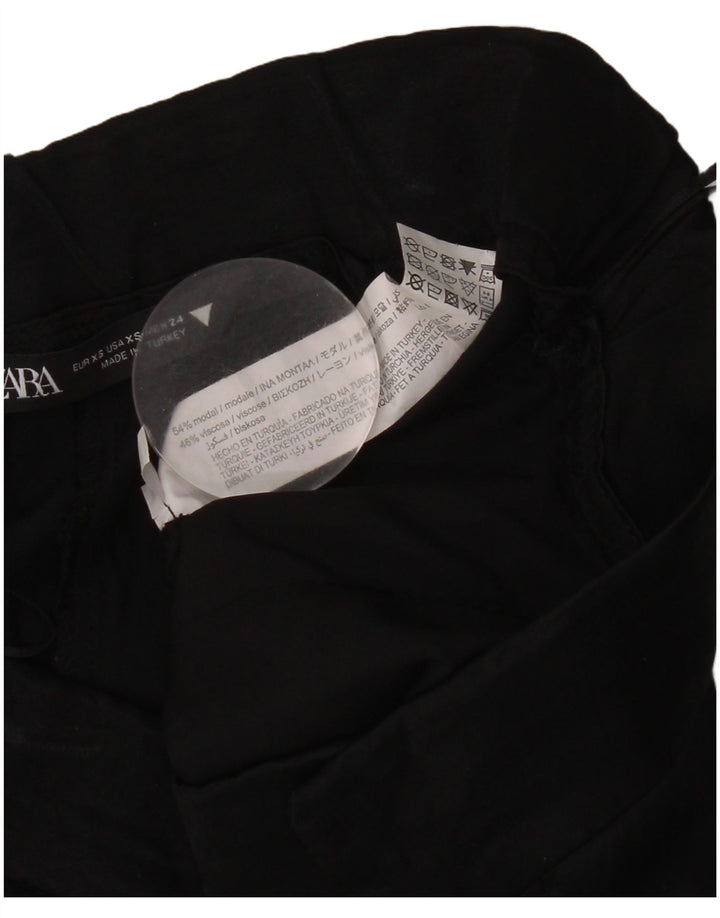 Pantaloncini chino con pegging da donna ZARA XS W24 neri modal
