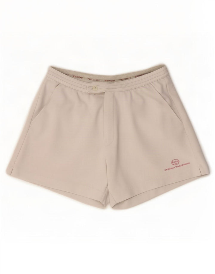 Pantaloncini casual da donna Sergio Tacchini medi W30 poliestere bianco