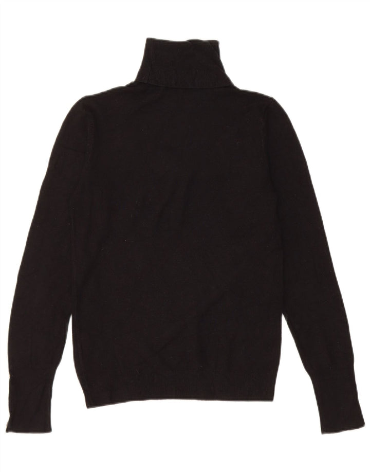 Maglione maglione a collo alto da donna Zara UK 8 piccolo in viscosa nera