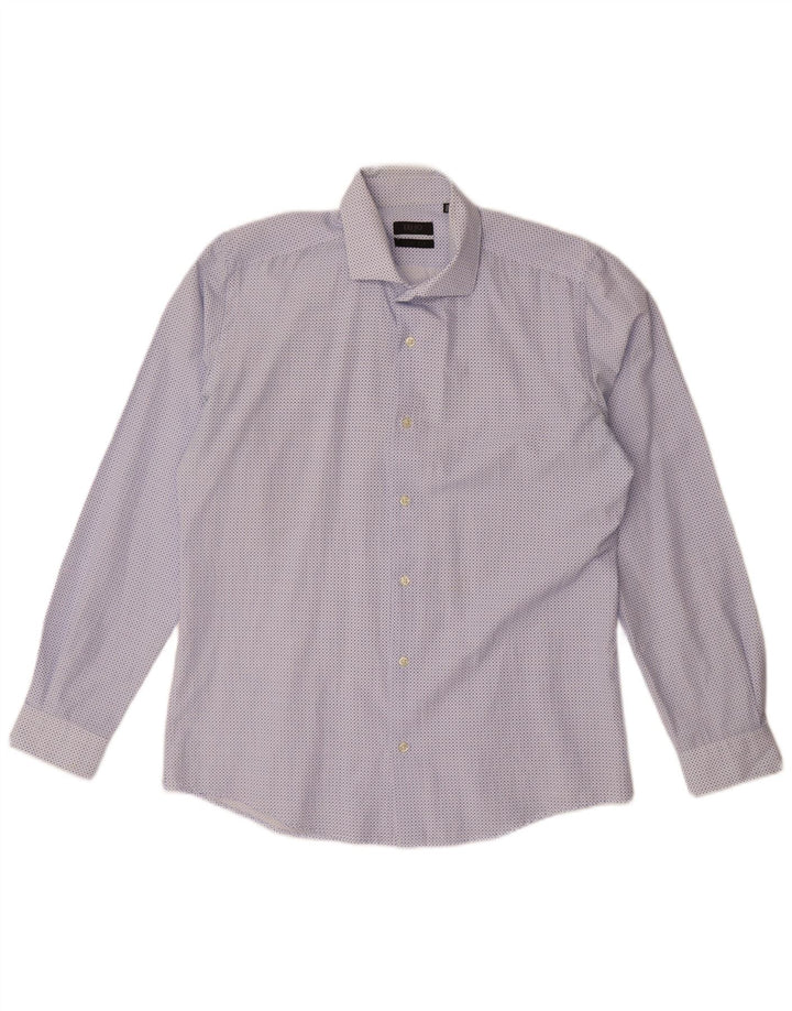 Camicia Liu Jo da uomo slim fit taglia 16 41 grande blu geometrico