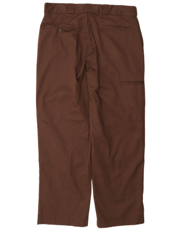Pantaloni cargo dritti da uomo Dickies W36 L31 poliestere marrone