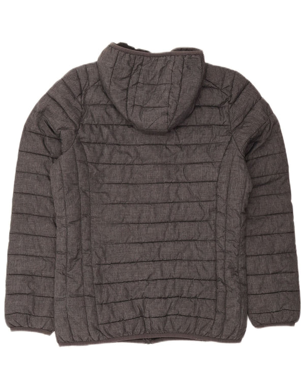 Giacca imbottita con cappuccio da donna Ellesse UK 14 Sport in poliammide grigio medio