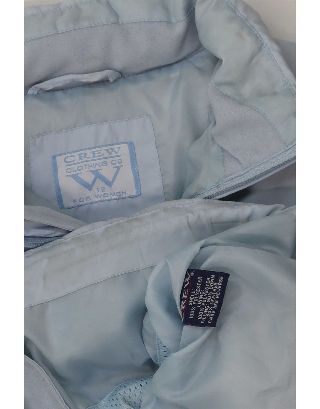 Crew Clothing Giacca imbottita da donna UK 12 Poliestere blu medio