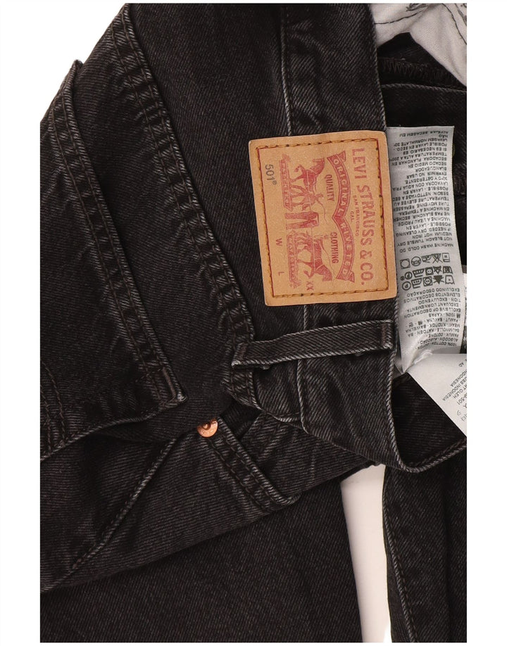 Jeans dritti Levi's 501 da donna W26 L28 cotone nero