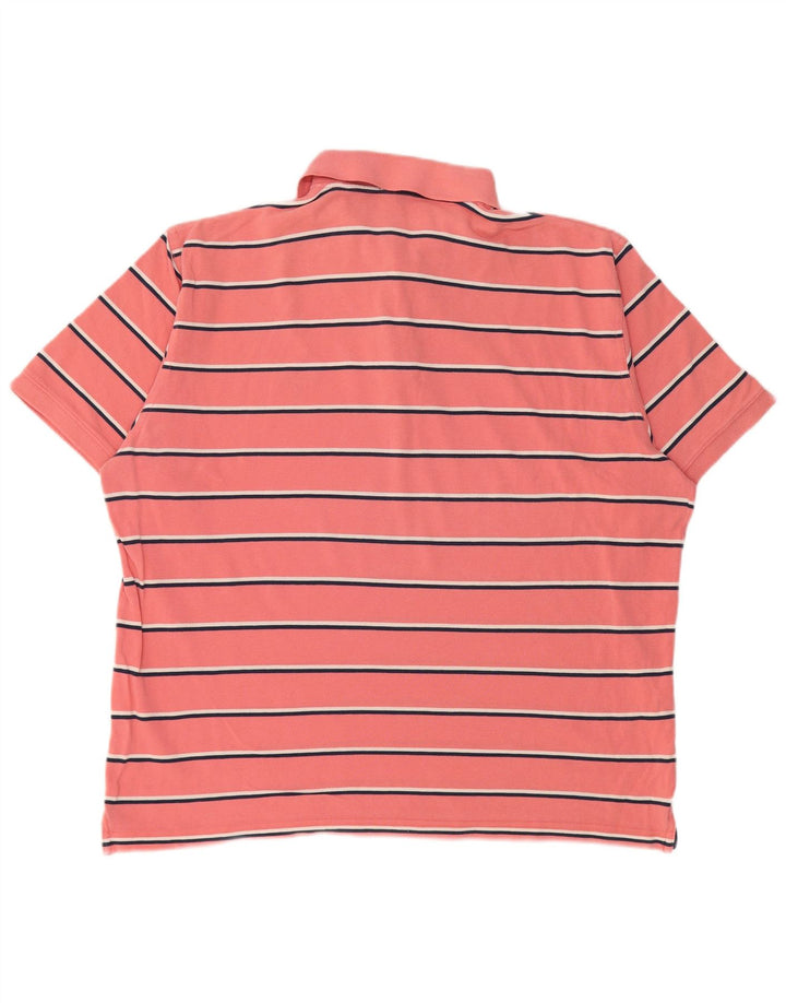 Polo da uomo Gant in cotone a righe grandi rosa