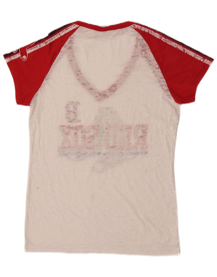 T-shirt grafica da uomo dei Boston Red Sox di merce originale, grande bianca