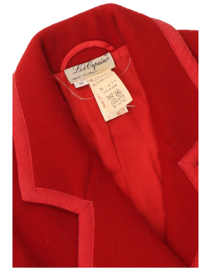 Cappotto doppiopetto da donna Les Copains UK 10 piccolo in lana rossa