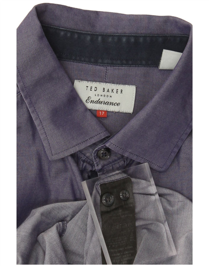 Camicia da uomo TED BAKER taglia 17 XL cotone viola