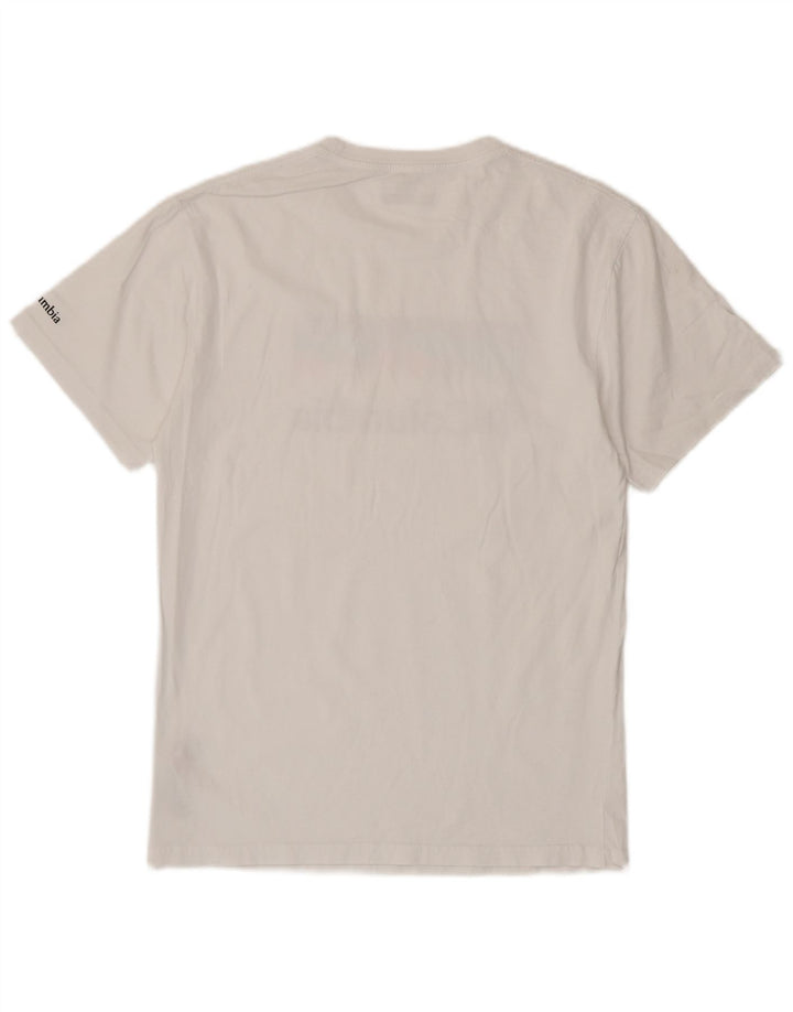 T-shirt grafica da uomo Columbia Top piccola in cotone bianco