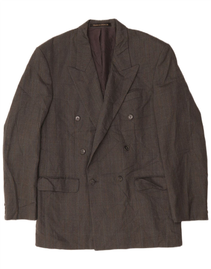 Giacca blazer doppiopetto da uomo Marks & Spencer UK 40 Grigio medio