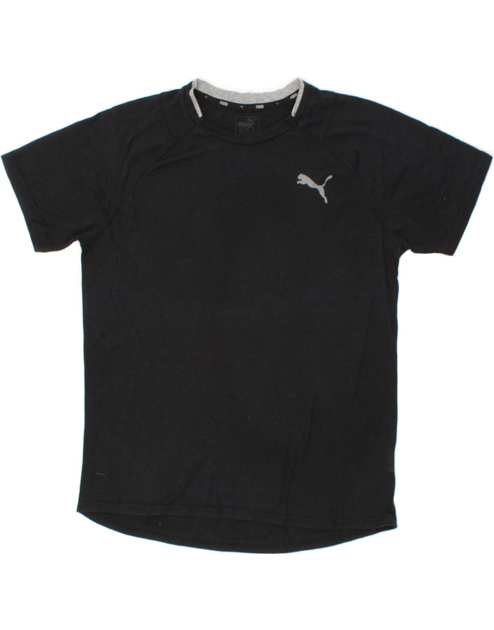 PUMA Mens T-Shirt Top Medium Black Polyester Vintage Puma and Second-Hand Puma from Messina Hembry 