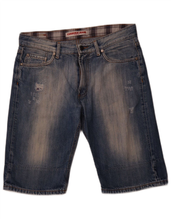 Pantaloncini di jeans invecchiati CARRERA da uomo IT 48 medio W33 cotone blu