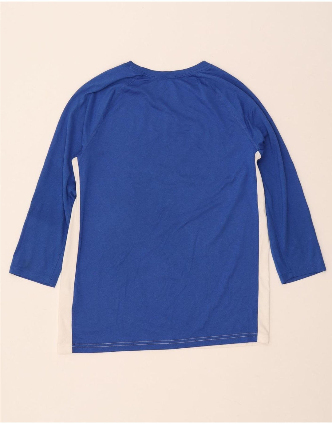 NIKE Top grafico da donna Dri Fit manica 3/4 UK 18 XL Bianco Colourblock