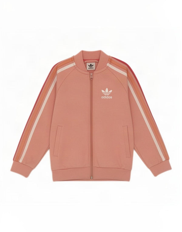 Giacca Top Tuta Adidas Bambina 6-7 Anni Cotone Rosa