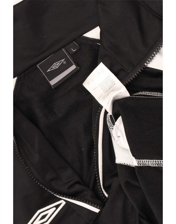 Giacca da tuta da uomo Umbro grande in poliestere color block nero