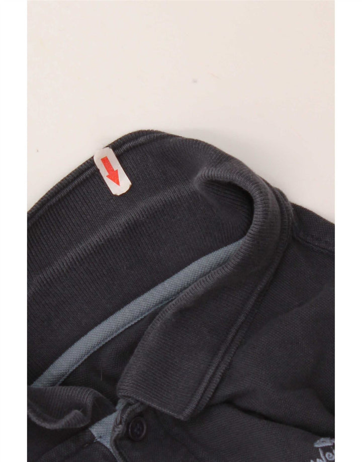 Polo da uomo Weird Fish piccola in cotone blu navy