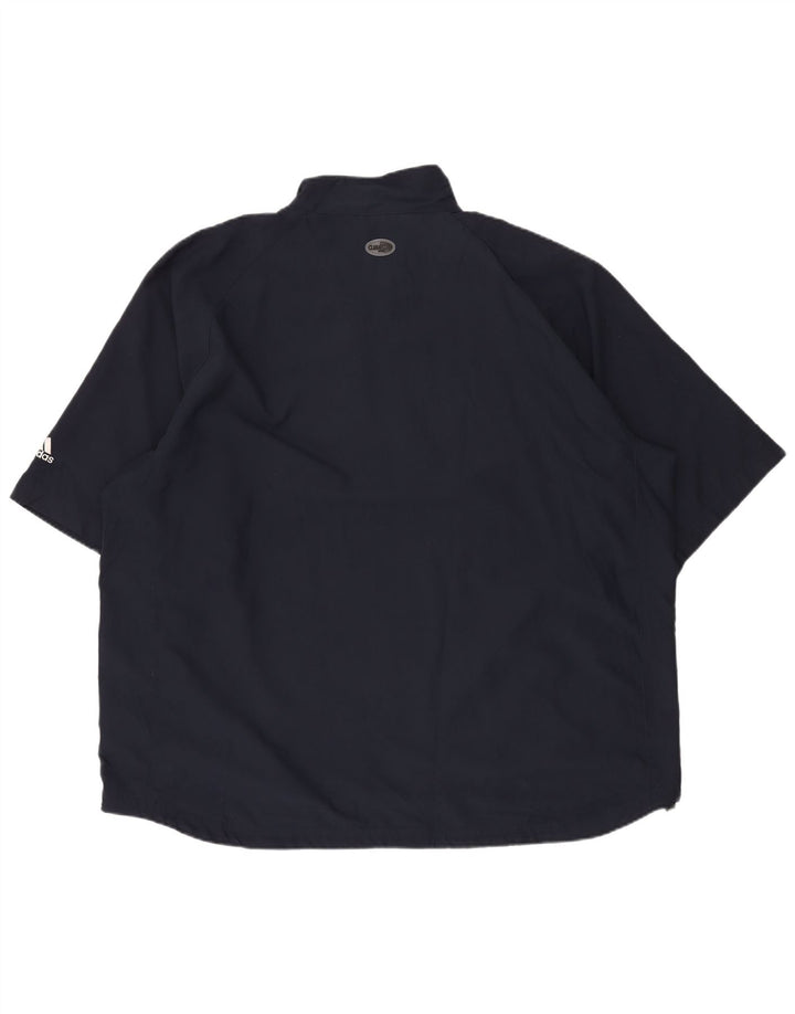 Adidas Uomo Climacool Zip Neck Pullover Tuta Top 2XL Blu Navy Sport