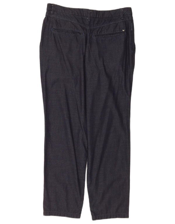 Jeans dritti da donna Armani IT 40 piccoli W30 L25 blu navy